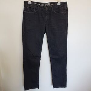 Earnest Sewn Black Metal Ankle Jeans Size 28 NWOT